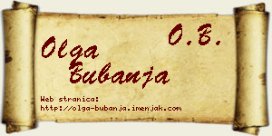 Olga Bubanja vizit kartica